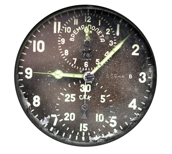 Vintage uçak saat — Stok fotoğraf