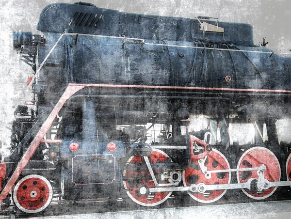 Grunge buharlı lokomotif — Stok fotoğraf