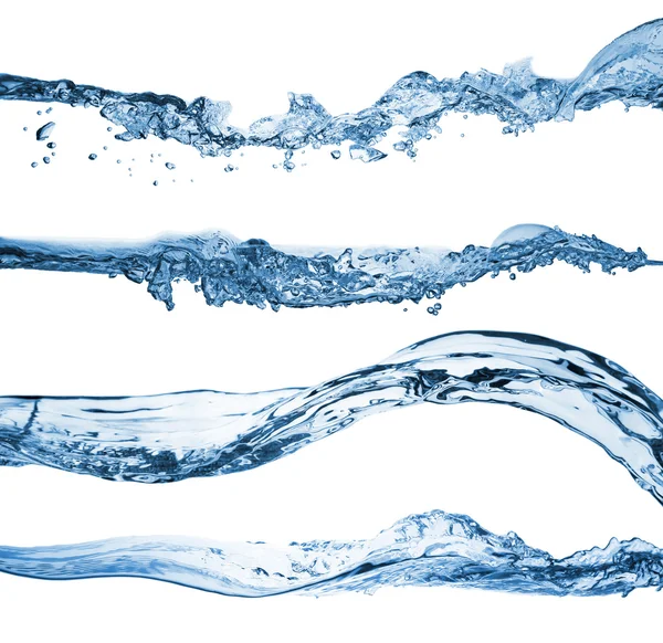 Set of water splashing isolated on white background — Stock Photo, Image