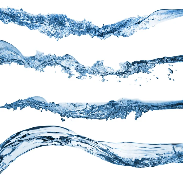 Набір бризок води ізольовано на білому тлі Ліцензійні Стокові Фото