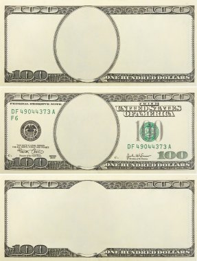 Set of blank money background for design clipart