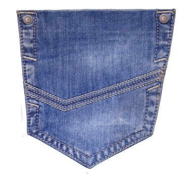 Jeans pocket isolated clipart