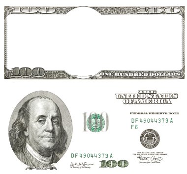 Set of original detail dollars isolated on white background clipart