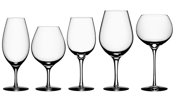 Cocktailglas collectie geïsoleerd op wit + uitknippad. — Stockfoto