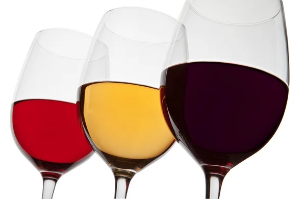 Three glass of wine — Stock Photo, Image