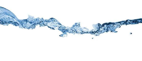 Våg. vatten stänk över vit bakgrund — Stockfoto