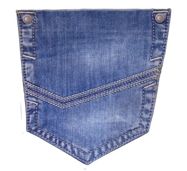 Jeans pocket isolated — Stock Photo, Image