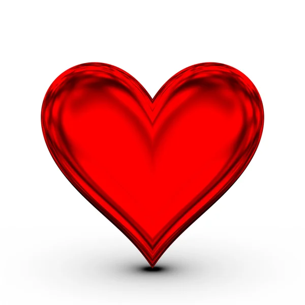 Czerwone serce! symbol klasycznego miłości Obrazek Stockowy