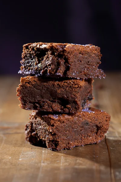 Levandulový čokoládové brownies — Stock fotografie