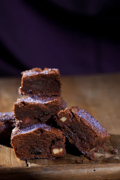 Lavender chocolate brownies — Stock Photo, Image