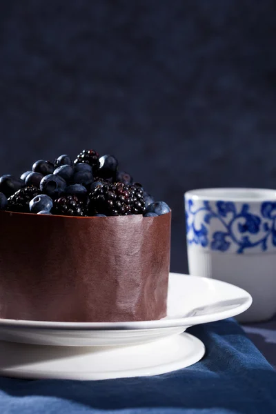Krásný čokoládový dort — Stock fotografie