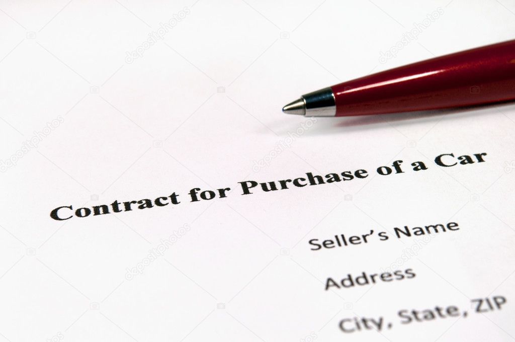 Contract for purchase of a car