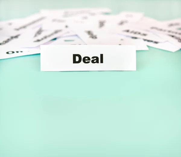 Deal text — Stock Photo, Image