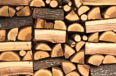 Pile of chopped fire wood clipart