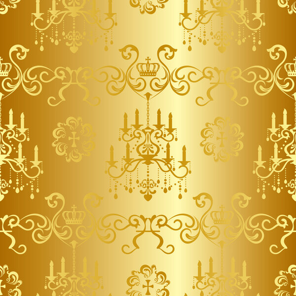Seamless gold design pattern