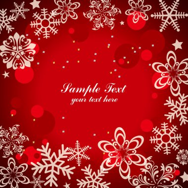 Snow flake frame clipart