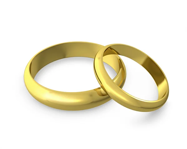 Zwei Goldene Eheringe — Stockfoto