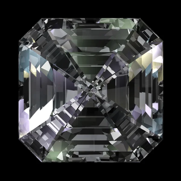 Asscher Corte Diamond vista superior — Fotografia de Stock