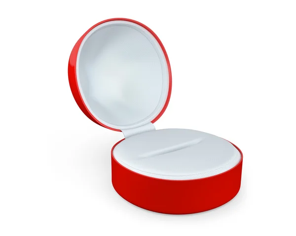Caixa vermelha para jóias — Fotografia de Stock