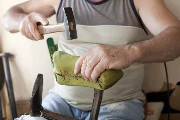 stock image Building a shoe