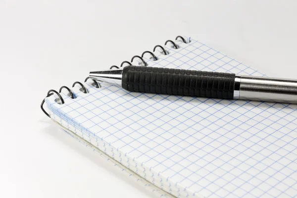 Anteckningsblock med penna — Stockfoto