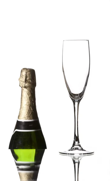 Tomma glas champagne — Stockfoto