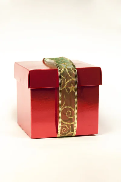 Caja roja decoración — Foto de Stock