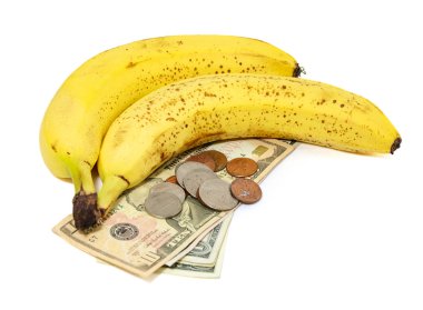 Bananas with money clipart