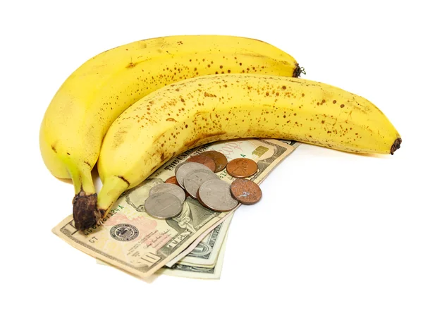 Bananen met geld — Stockfoto