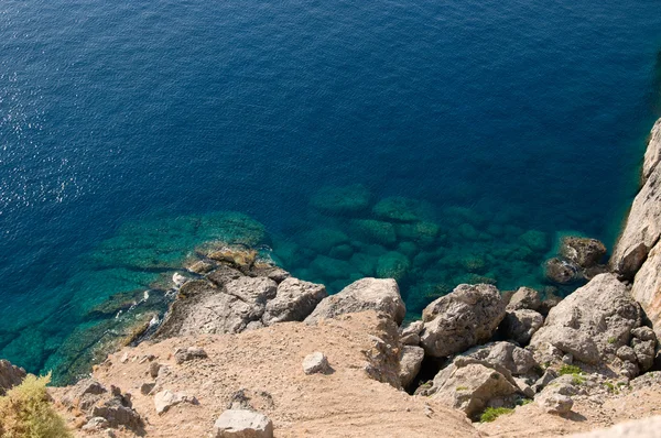 Widok wybrzeże Morza Śródziemnego — Zdjęcie stockowe