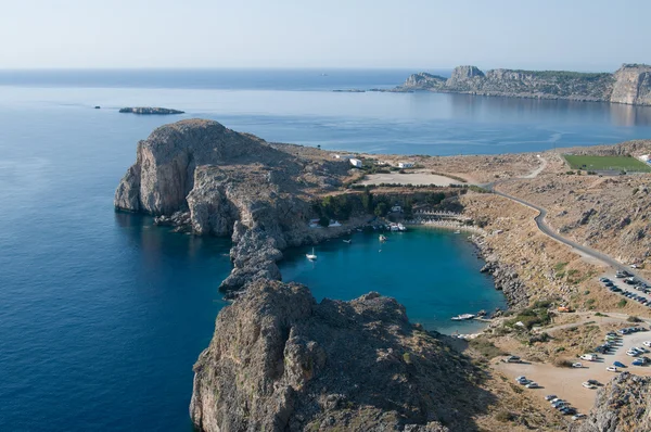 View from Lindos castle — Stock Photo, Image