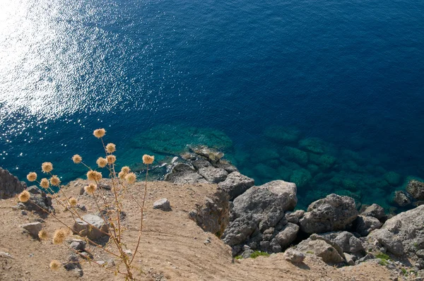 地中海海岸视图 — 图库照片