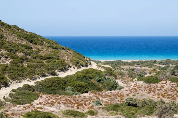 Costa do mar Egeu ventoso — Fotografia de Stock