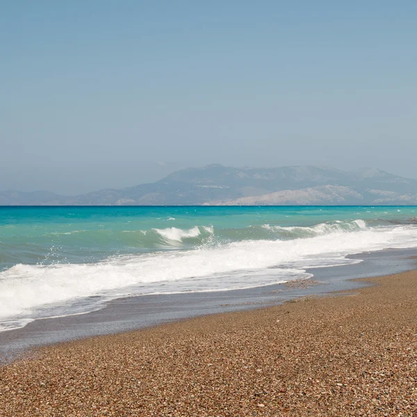 Wietrznie wybrzeże Morza Egejskiego — Zdjęcie stockowe