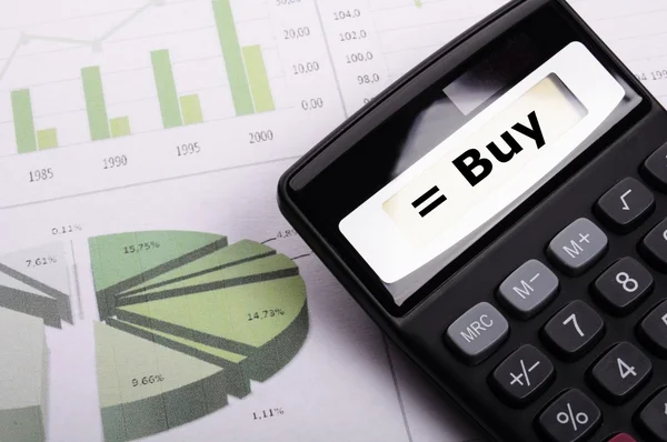 Buy on calculator — Stock Photo, Image
