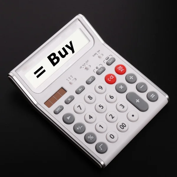 Купить на калькулятор — стоковое фото