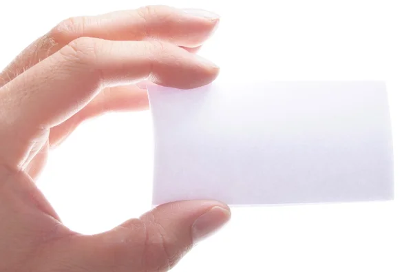 Hand and blank paper — Stock Photo, Image