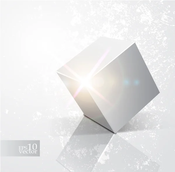 Cubo brillante — Vector de stock