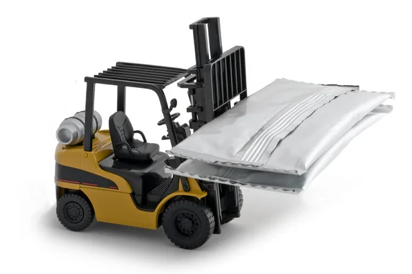 Toy fork lift with tablets