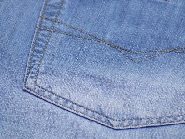 Tecido de jeans azul escuro — Fotografia de Stock