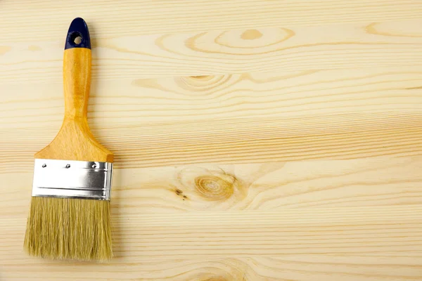 Trä och pensel / hela av lack — Stockfoto
