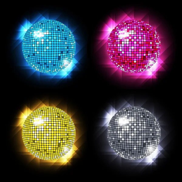 Ensemble boule disco vecteur / eps10 — Image vectorielle