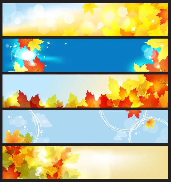 Set de banners vectoriales / hermoso día de otoño — Vector de stock
