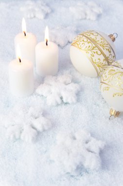 Elegance Christmas Background / Holiday Candles clipart