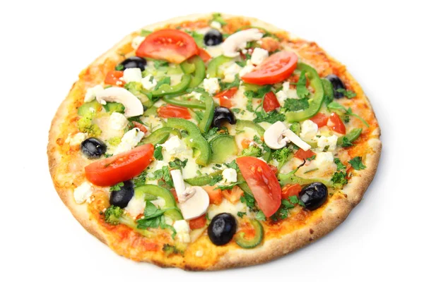 Pizza / fundo branco — Fotografia de Stock
