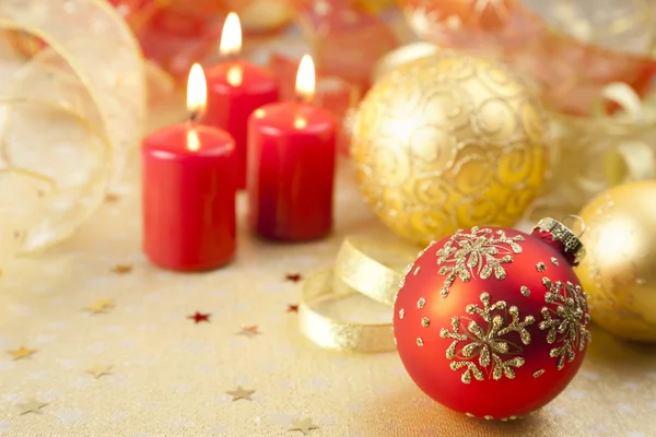 Christmas Background / Holiday Candles — Stock Photo, Image