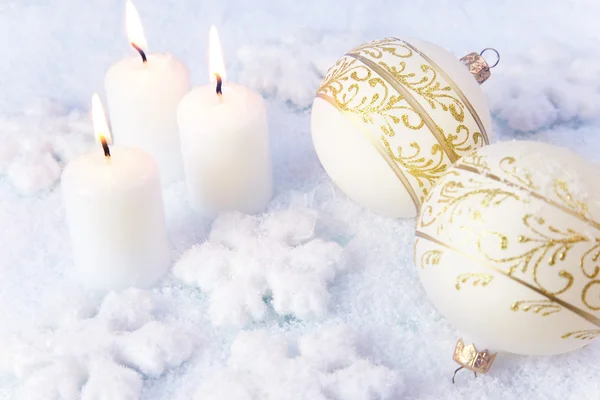 Eleganci Vánoční pozadí / Holiday svíčky — Stock fotografie