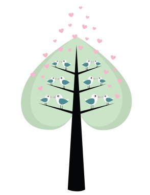 Loving birds clipart