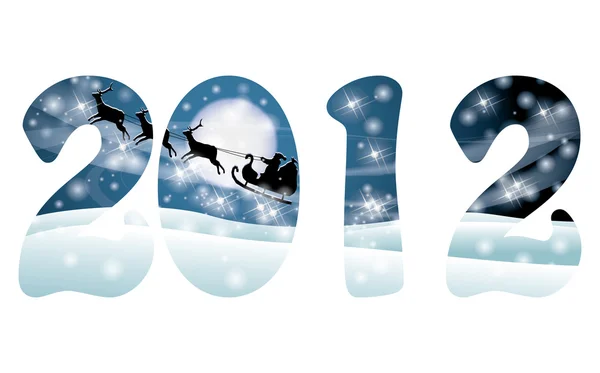 Saludo 2012 Tarjeta de año nuevo, vector — Archivo Imágenes Vectoriales