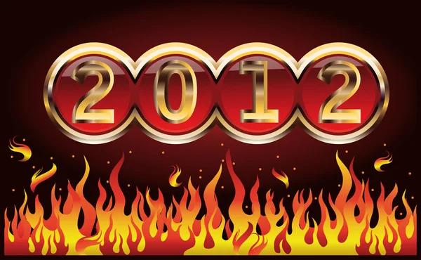 Ano Novo 2012 em estilo vegas. ilustração vetorial —  Vetores de Stock